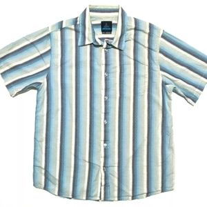 Prana Mens L Organic Cotton Short Sleeve Shirt EUC